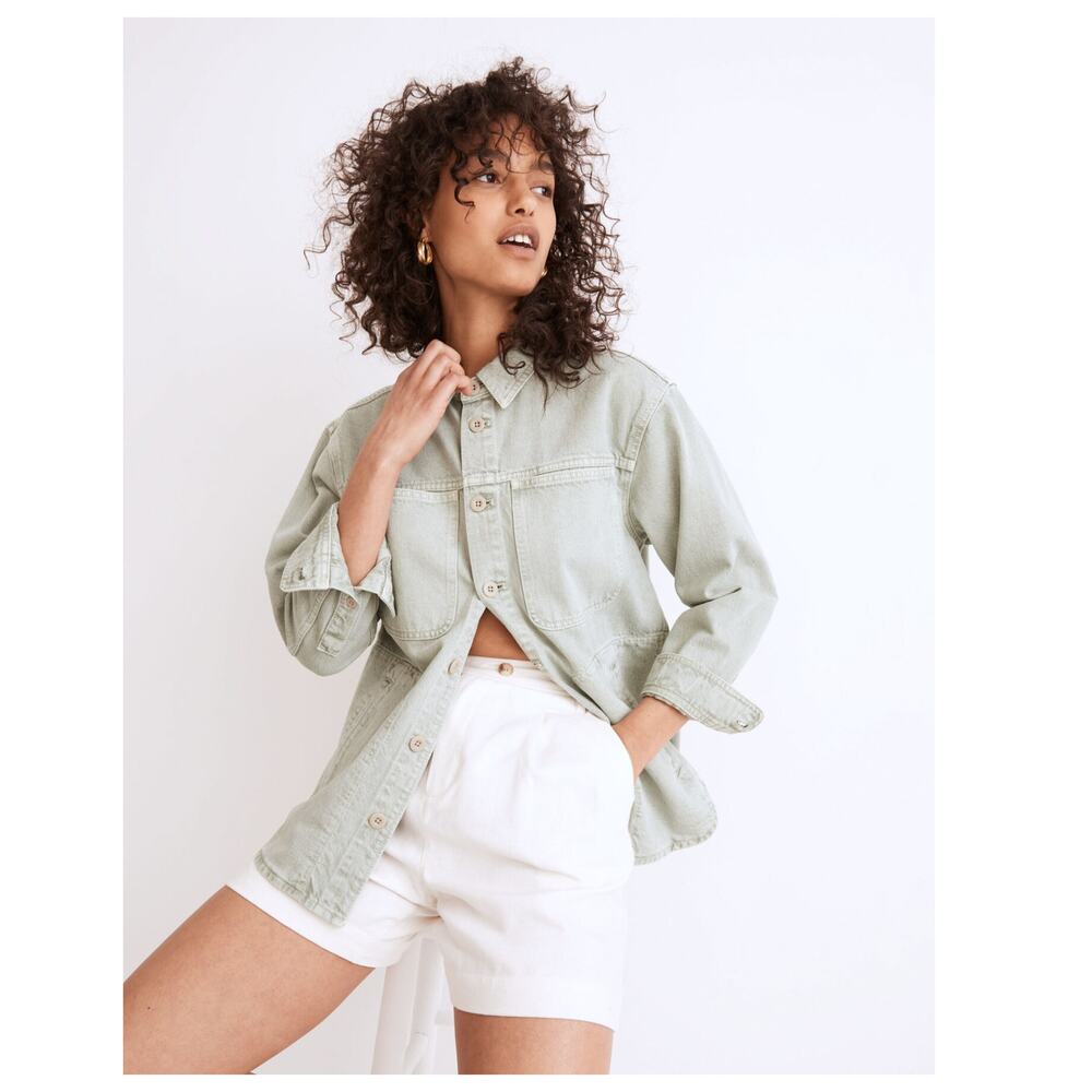 Madewell Denim Ames Oversized Shirt-Jacket: Garment-Dyed Edition Size XXL